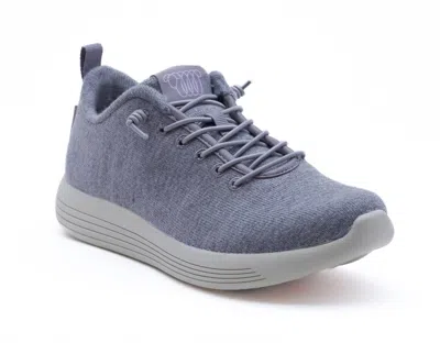 Woolloomooloo Women's Cheviot Sneaker In Grey Merino Wool In Multi