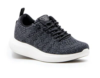 Woolloomooloo Women's Coogee Sneaker In Denim Merino Wool In Black