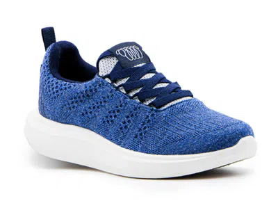 Woolloomooloo Women's Eden Sneaker In Denim Grey Merino Wool In Blue