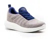 Woolloomooloo Women's Eden Sneaker In Natural Denim Merino Wool In Multi