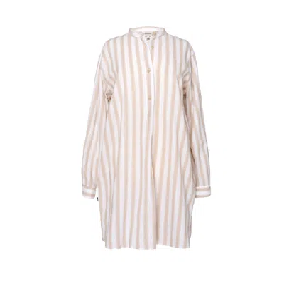 Woolrich - Ut2589 Shirt Dress 8709 White/beige Wwsi0083fr