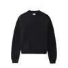 Woolrich - Ut3164 Logo Fleece Sweat. 100 Black Wwsw0088fr