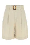 Woolrich Sand Viscose Blend Shorts In Neutral