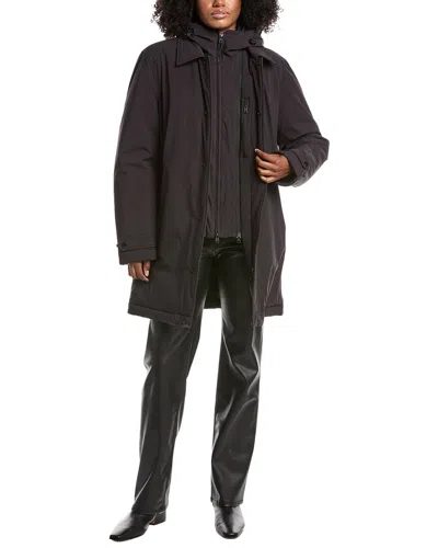 Woolrich 2-in-1 Car Coat In Black