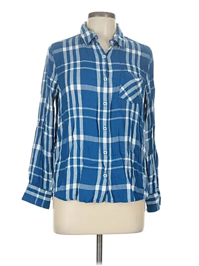 Pre-owned Woolrich 3/4 Sleeve Button Down Shirt In Blue