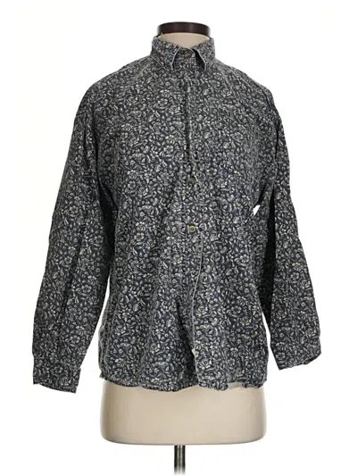 Pre-owned Woolrich 3/4 Sleeve Button Down Shirt In Blue