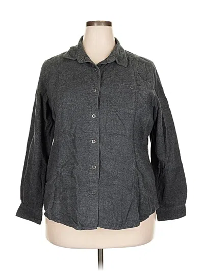 Pre-owned Woolrich 3/4 Sleeve Button Down Shirt In Gray