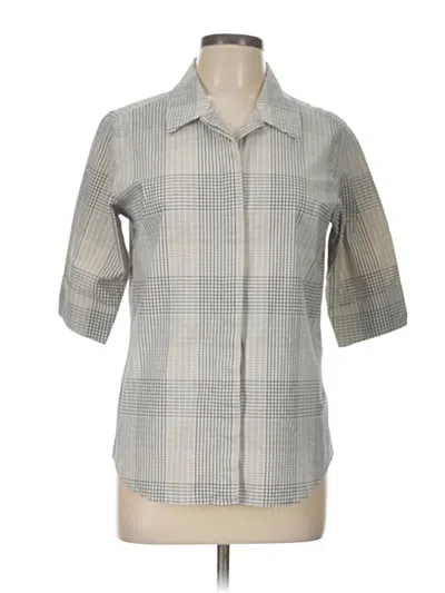 Pre-owned Woolrich 3/4 Sleeve Button Down Shirt In Gray
