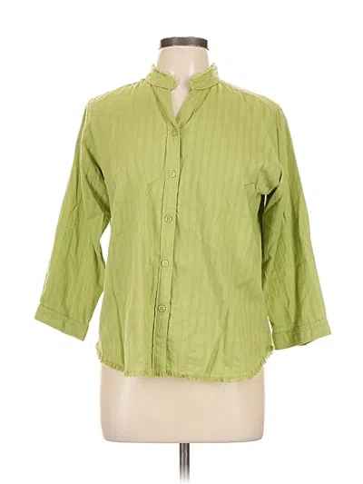 Pre-owned Woolrich 3/4 Sleeve Button Down Shirt In Green