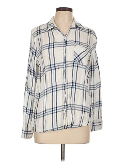 Pre-owned Woolrich 3/4 Sleeve Button Down Shirt In White