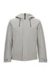 Woolrich Crestmont Hooded Zip-front Jacket In Gray