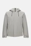 Woolrich Crestmont Hooded Zip-front Jacket In Gray