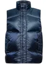 Woolrich Padded Quilted Sleeveless Vest In Blue