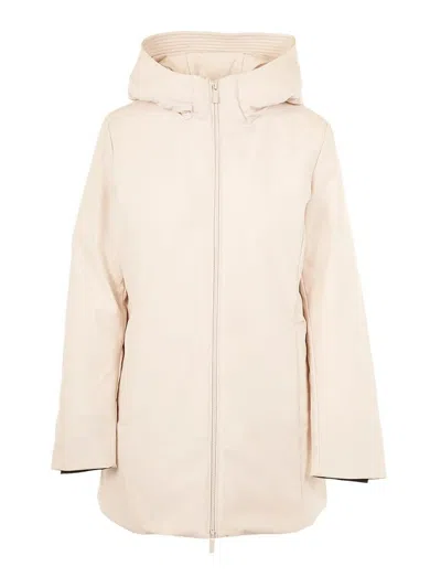 Woolrich New Firth Down Parka Milky Cream In Pink