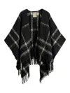 Woolrich Brushed Check-pattern Cape In Multi