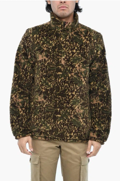 Woolrich Aime' Leon Dore Fleeced Camouflage Jacket In Multi