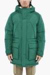 Woolrich Aime' Leon Dore Solid Color Ballistic Down Jacket With Hidde In Metallic