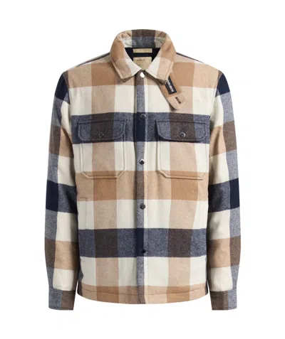 Woolrich Alaskan Check Shirt Jacket In Neutral