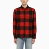 Woolrich Embroidered Wool Blend Alaskan Jacket In Red