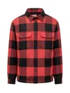 Woolrich Checked Button-up Long Sleeved Shirt In Red