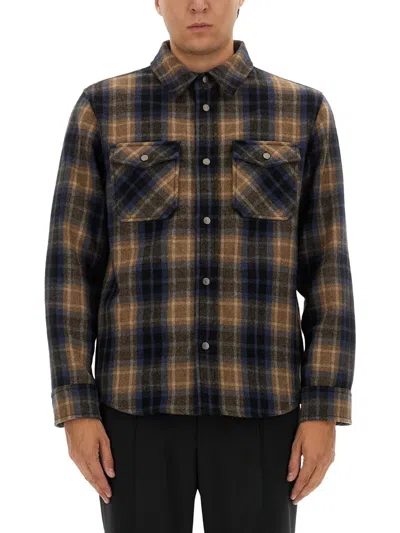 Woolrich Embroidered Flannel Alaskan Melton Shirt In Multi