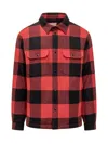Woolrich Alaskan Wool Check Overshirt In Red