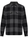 Woolrich Checked Buttoned Overshirt In Grey