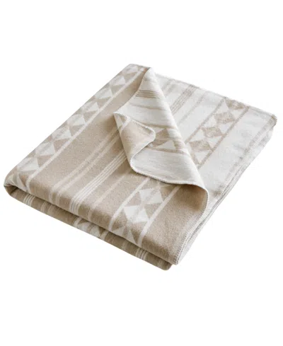 Woolrich Alberta Cotton Blend Breathable Blanket, Twin In Neutral