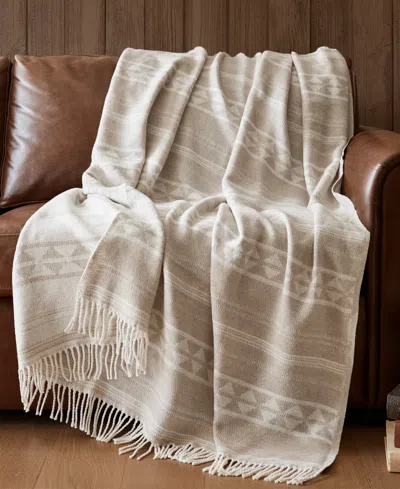 Woolrich Alberta Cotton Blend Breathable Throw, 50" X 60" In White