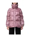 Woolrich Aliquippa Chevron-quilting Puffer Jacket In Pink & Purple