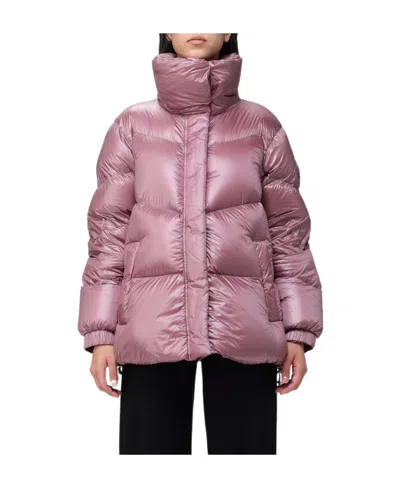 Woolrich Aliquippa Chevron-quilting Puffer Jacket In Pink & Purple