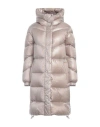 Woolrich Aliquippa Long Puffer Jacket Woman Puffer Sand Size L Polyamide In Beige
