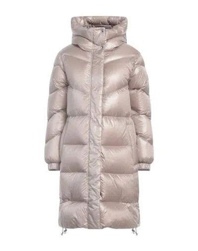Woolrich Aliquippa Long Puffer Jacket Woman Puffer Sand Size L Polyamide In Beige