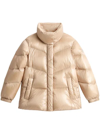 Woolrich Aliquippa Puffer Jacket In Brown