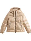 Woolrich Aliquippa Short Puffer Jacket In Neutrals