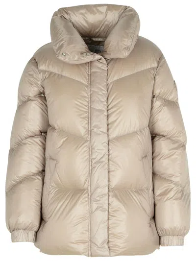 WOOLRICH WOOLRICH 'ALIQUIPPA' DOVE GREY POLYAMIDE DOWN JACKET