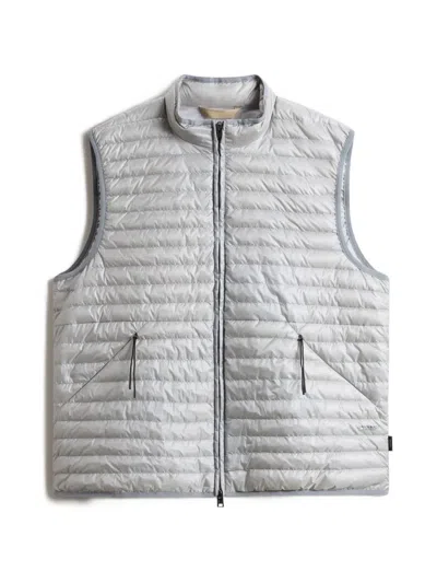 Woolrich Allen Padded Gilet In Gray