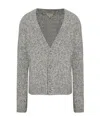 Woolrich Alpaca Wool-blend Speckled Cardigan In Gray