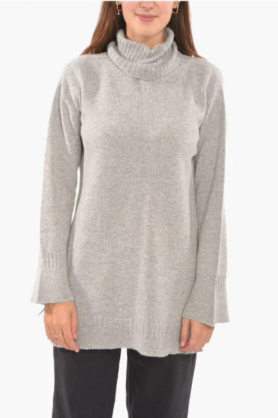 Woolrich Alpaca Wool Sweather With Turtleneck In Grey