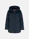 Woolrich 'alsea' Blue Polyamide Blend Down Jacket In Blue