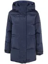 Woolrich Fluffy Prescott Parker Coat In Melton Blue