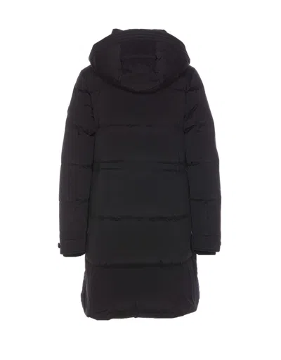 Woolrich Alsea Midi Down Jacket In Black