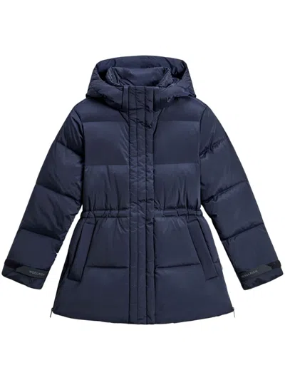 Woolrich Puffy Prescott Padded Coat In Blue
