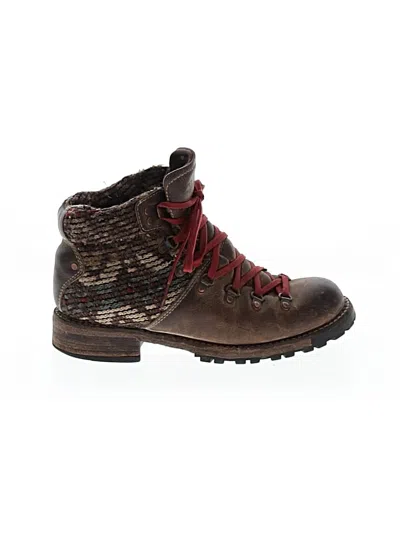 Pre-owned Woolrich Ankle Boots In Brown
