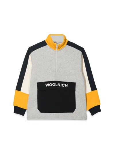 Woolrich Kids' Color Block Anorak In Multicolour