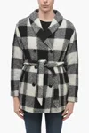 Woolrich Archive Double-breasted Plaid Check Coat In Multi