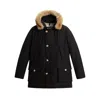 Woolrich Arctic Parka In Ramar Cloth With Detachable Fur Trim In Dark Green