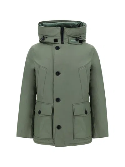 Woolrich Arctic Anorak Down Jacket In Tundra Grey