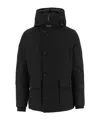 Woolrich Button-fastening Puffer Jacket In Black