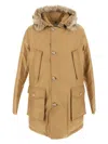 Woolrich Down Jacket "arctic" In Beige
